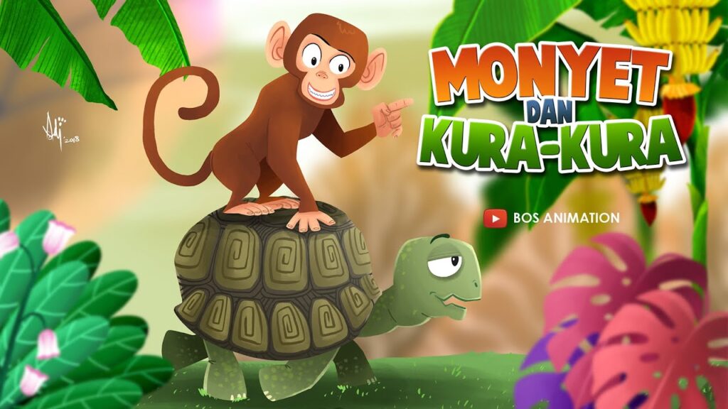 Film Animasi 2D Monyet dan Kura-kura